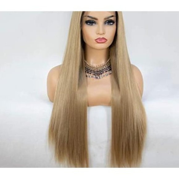 Ombre Blonde Silky Lace Wig - Picture 3 of 5